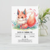 Invitation Anniversaire Bohème Digital Fox (Debout devant)