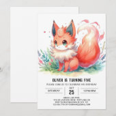 Invitation Anniversaire Bohème Digital Fox (Devant / Derrière)
