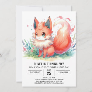 Invitation Anniversaire Bohème Digital Fox