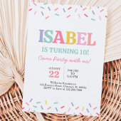 Invitation Anniversaire Bonbons Arc-en-ciel