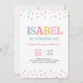 Invitation Anniversaire Bonbons Arc-en-ciel (Devant)