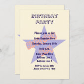 Invitation Anniversaire Boy Cute Party (Devant / Derrière)