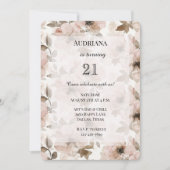 Invitation Anniversaire Brown rose pâle (Devant)