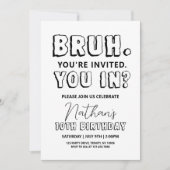 Invitation Anniversaire Bruh (Devant)