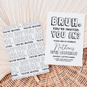 Invitation Anniversaire Bruh