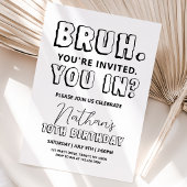 Invitation Anniversaire Bruh