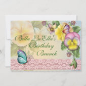 Invitation Anniversaire Brunch Fête des mères Déjeuner Invita (Dos)