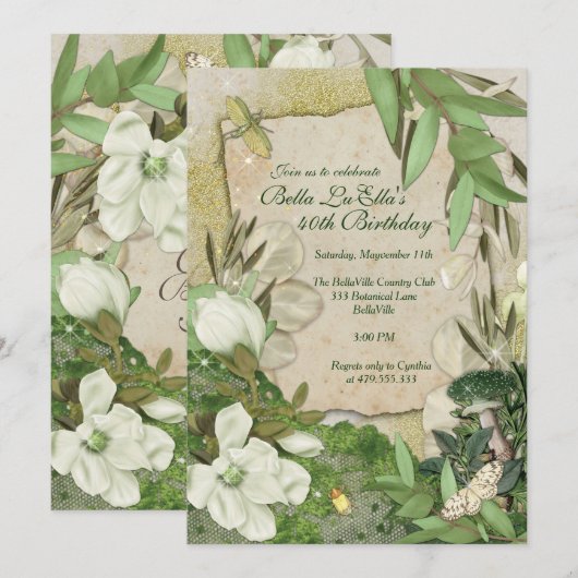 Invitation Anniversaire Brunch Fête des mères Déjeuner Invita (Devant / Derrière)