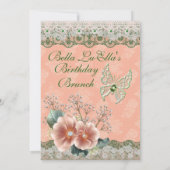 Invitation Anniversaire Brunch Fête des mères Déjeuner Invita (Dos)