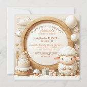 Invitation Anniversaire Cadre ovin pour la photo (Dos)