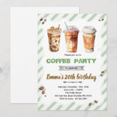Invitation Anniversaire Café (Devant / Derrière)