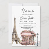 Invitation Anniversaire Café Thé Parisien Parisien Français (Devant)