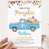 Invitation Anniversaire Camion Citrouille Bleue