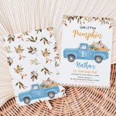 Invitation Anniversaire Camion Citrouille Bleue
