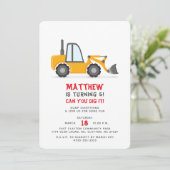 Invitation Anniversaire Camion de Construction  (Debout devant)