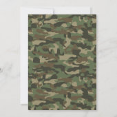 Invitation Anniversaire Camouflage Militaire Vert Camo Armée (Dos)