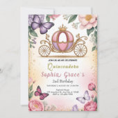 Invitation Anniversaire Carrosse Princesse (Devant)