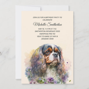 Invitation Anniversaire Cavalier King Charles Spaniel