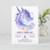 Invitation Anniversaire céleste du Dragon de Bébé (Debout devant)