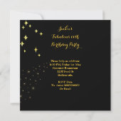 Invitation Anniversaire Champagne Gold Leopard Heels (Dos)
