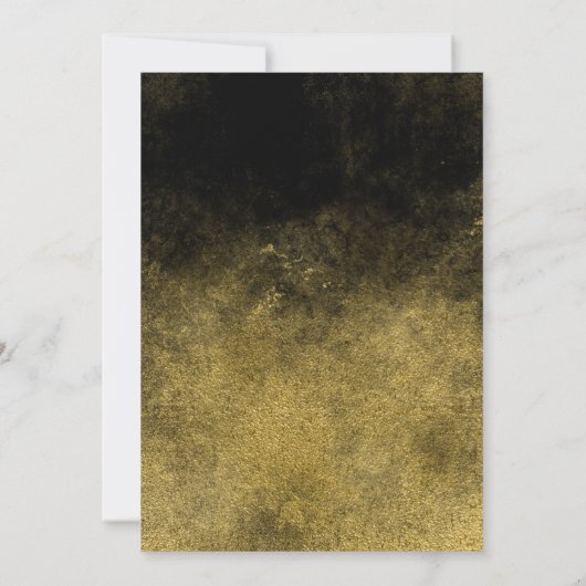 Invitation anniversaire Champagne Noir Or Argent (Dos)