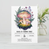 Invitation Anniversaire Champignon Numérique Enchanté Mystiqu (Debout devant)