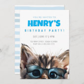 Invitation Anniversaire Chat (Devant / Derrière)