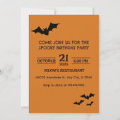 Invitation Anniversaire chat halloween  (Dos)