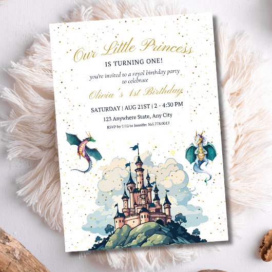 Invitation Anniversaire Château Princesse Fantaisi