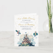 Invitation Anniversaire Château Princesse Fantaisi (Devant)