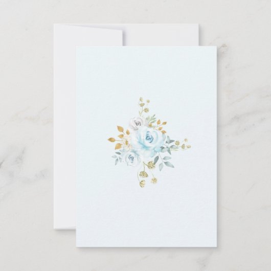 Invitation Anniversaire chaud floral bleu en pastel de ballon (Dos)