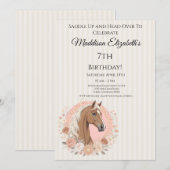Invitation Anniversaire Cheval (Devant / Derrière)