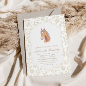 Invitation Anniversaire Cheval Selle Marron Neutre