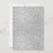 INVITATION ANNIVERSAIRE CHEVRON TRIM EN ARGENT BLA (Dos)