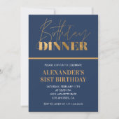Invitation anniversaire chic 81 ans Dîner d'annive (Devant)