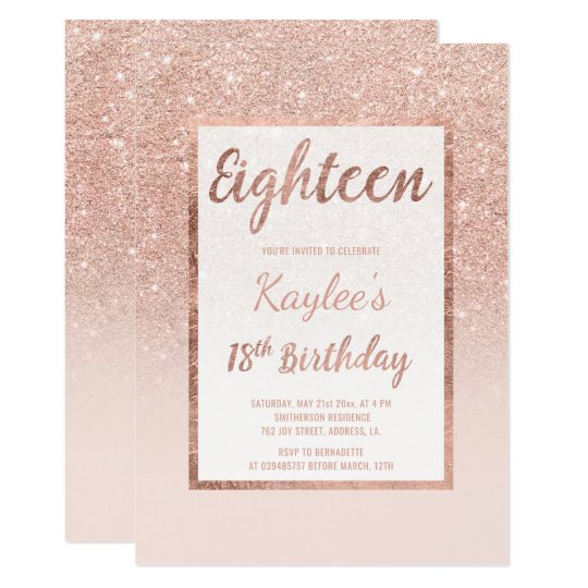 Invitation Anniversaire Chic Elegant De Parties Scintillantes Zazzle Be