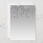 Invitation Anniversaire Chic Pailleté Argent 80 ans (Dos)