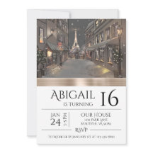 Anniversaire Chic Paris Tour Eiffel Gold