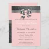 Invitation Anniversaire Chic Parties scintillant A (Devant / Derrière)