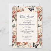 Invitation Anniversaire Chinoiserie Nature et harmonie (Devant)