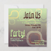 Invitation anniversaire Choc Mint Retro Electro Pa (Dos)