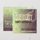 Invitation anniversaire Choc Mint Retro Electro Pa (Devant / Derrière)