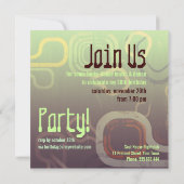 Invitation anniversaire Choc Mint Retro Electro Pa (Dos)