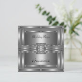 Invitation Anniversaire Chrome Sur Bijou Diamant A (Debout devant)