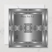 Invitation Anniversaire Chrome Sur Bijou Diamant A (Dos)