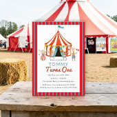 Invitation Anniversaire Cirque Chapiteau Rouge Ble