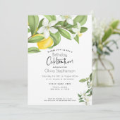 Invitation Anniversaire | Citrons et fleurs (Debout devant)