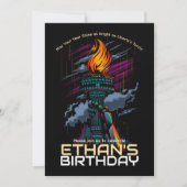 Invitation Anniversaire clair de Liberty (Devant)