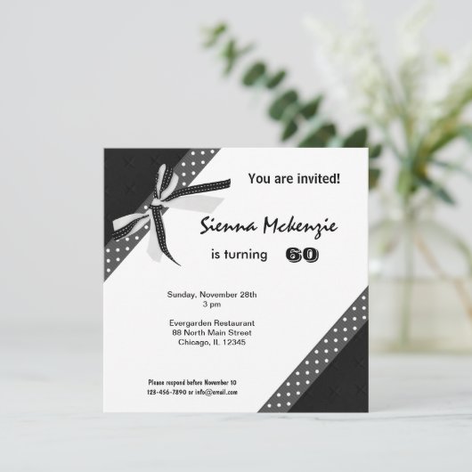 Invitation Anniversaire classique (Debout devant)