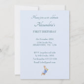 Invitation Anniversaire classique de lapin d'un an (Dos)
